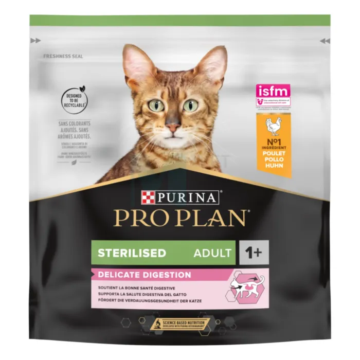 PRO PLAN KASSI TÄISSÖÖT STERIL. DELICATE DIG. KANA 0,4KG - Tootepilt 1
