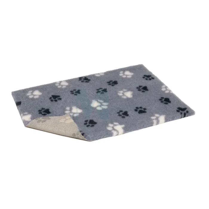 VETBED DUO PAWS LIBISEMISVASTANE 75X50CM HALL VALGE JA MUSTA KÄPAMUST. - Tootepilt 1