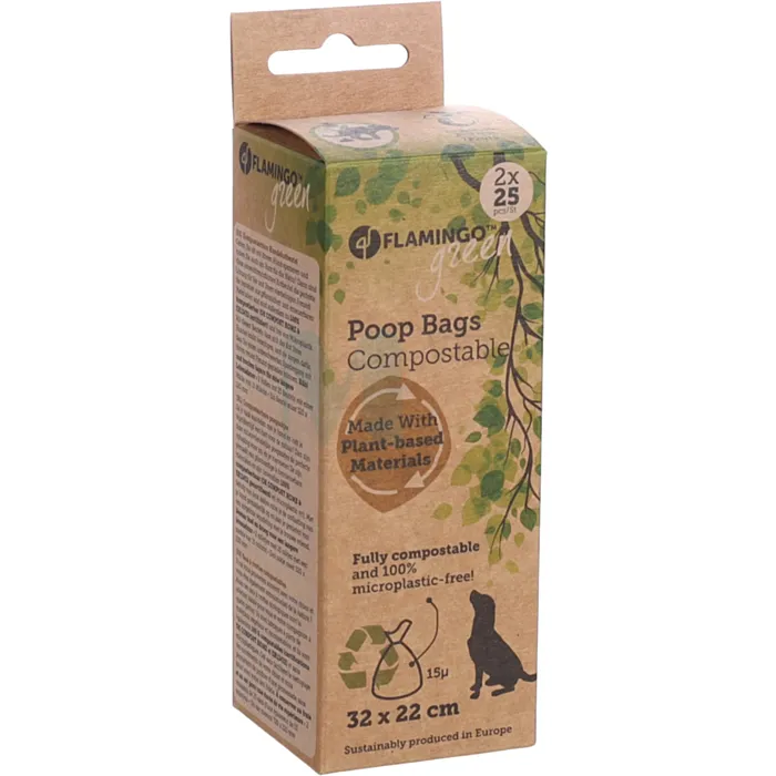 FLAMINGO HÜGIEENIKOTID GREEN 2*25 TK KOMPOSTEERITAVAD - Tootepilt 1
