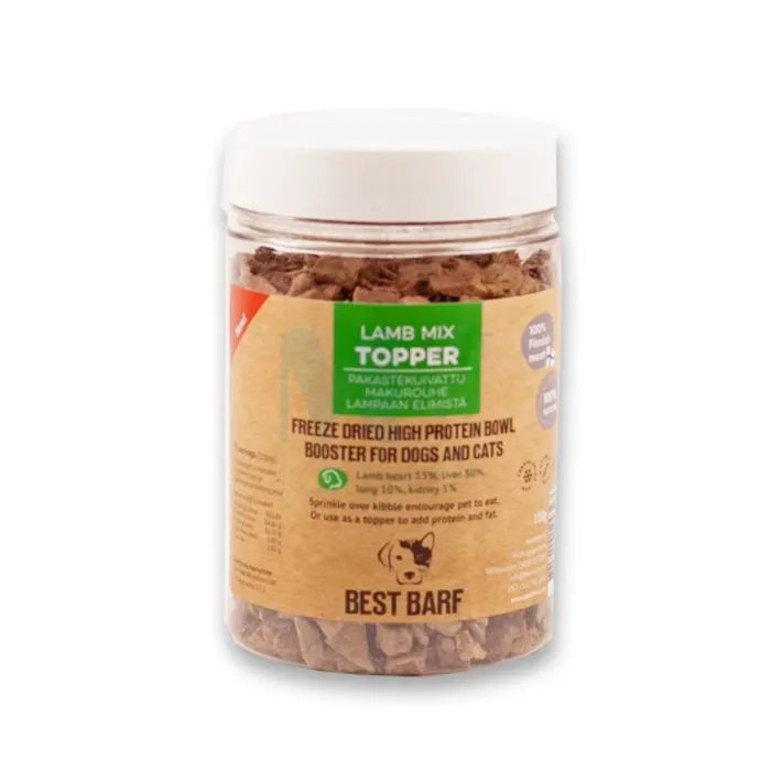 BEST BARF KÜLMKUIVATATUD MAIUS LAMBA MIX TOPPER 100G - Tootepilt 1