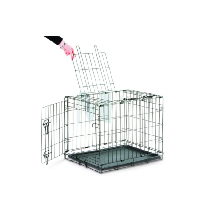 SAVIC METALLPUUR DOG COTTAGE S 61X44X50CM MUST - Tootepilt 1