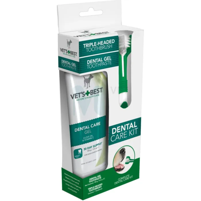 VETS BEST KOERA SUUHOOLDUSKOMPLEKT UK GEEL+HAMBAHARI - Tootepilt 1