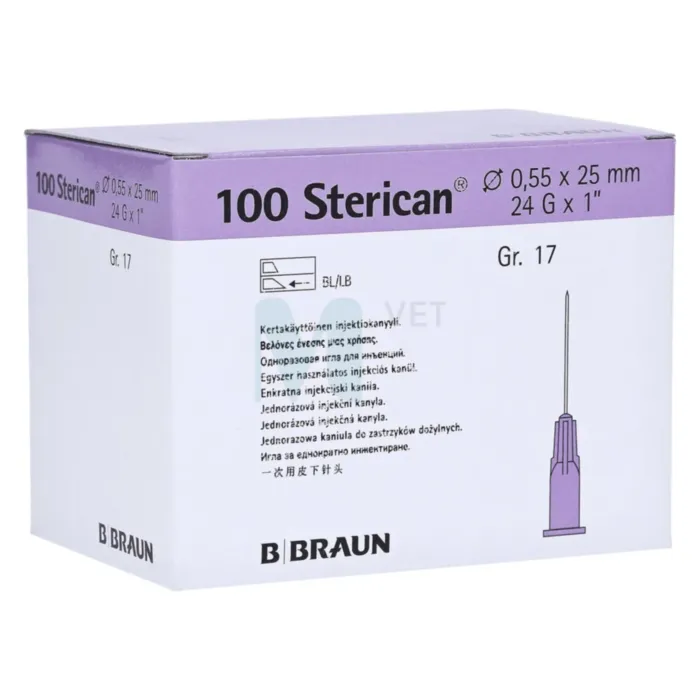 NÕEL SÜSTLA 24G (0,55X25MM) STERICAN LILLA N100 - Tootepilt 1