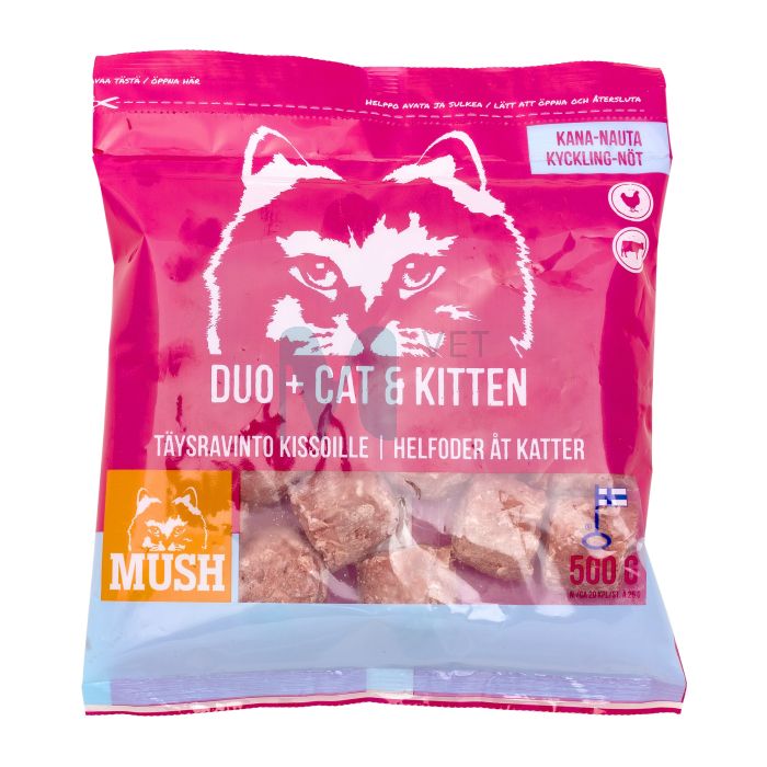 MUSH DUO+ KASSI TÄISSÖÖT KANA/VEIS 500G