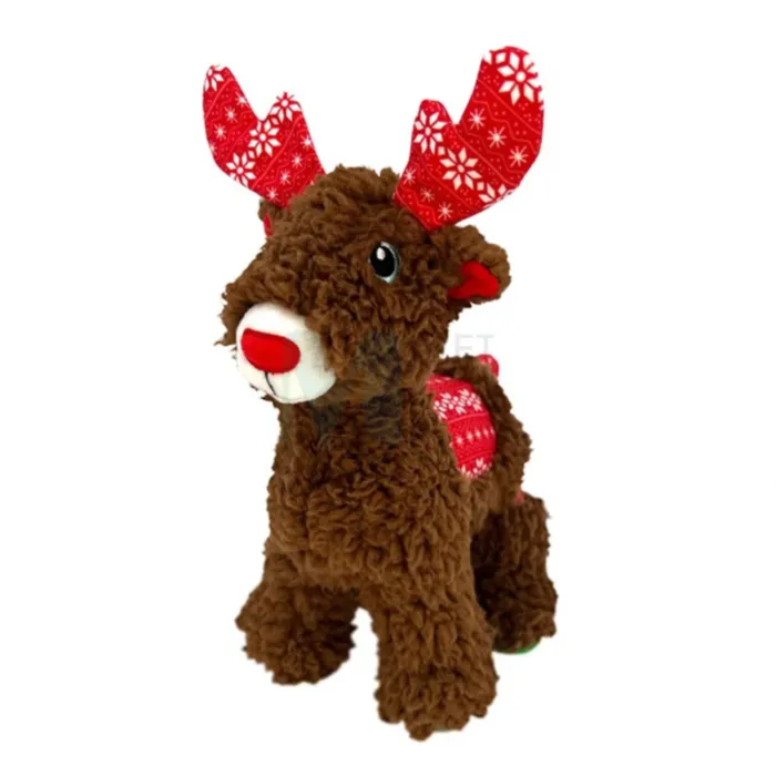 KONG HOLIDAY SHERPS REINDEER M KOERA MÄNGUASI - Tootepilt 1