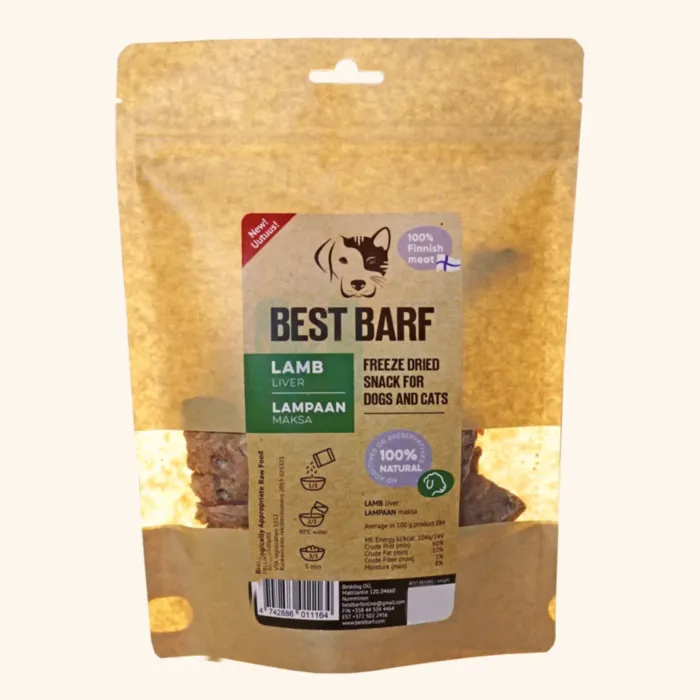 BEST BARF KÜLMKUIVATATUD MAIUS LAMBA MAKS 100G - Tootepilt 1