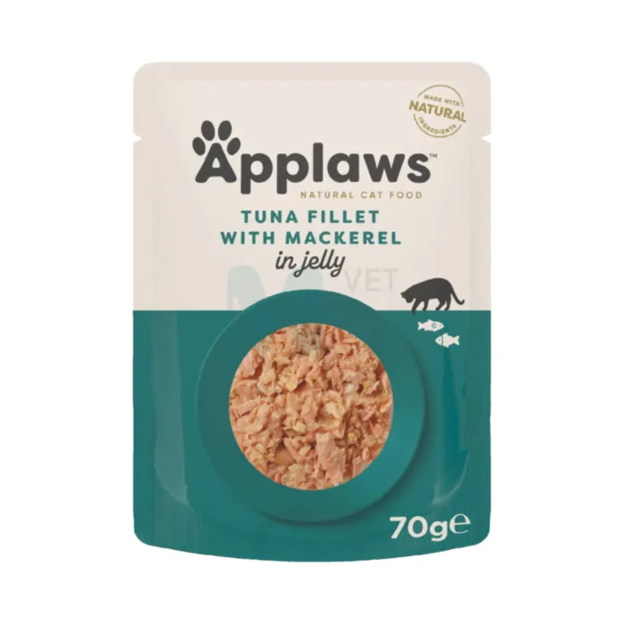 APPLAWS KASSI EINEKOTIKE TUUNIKALAFILEE/MAKRELL ŽELEES 70G - Tootepilt 1
