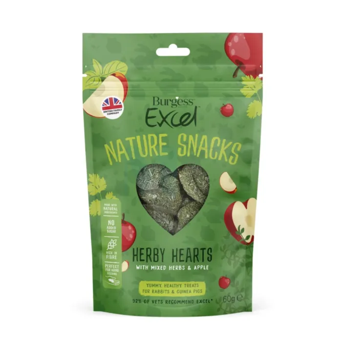 BURGESS EXCEL VÄIKELOOMA MAIUS HERBY HEARTS 60G - Tootepilt 1