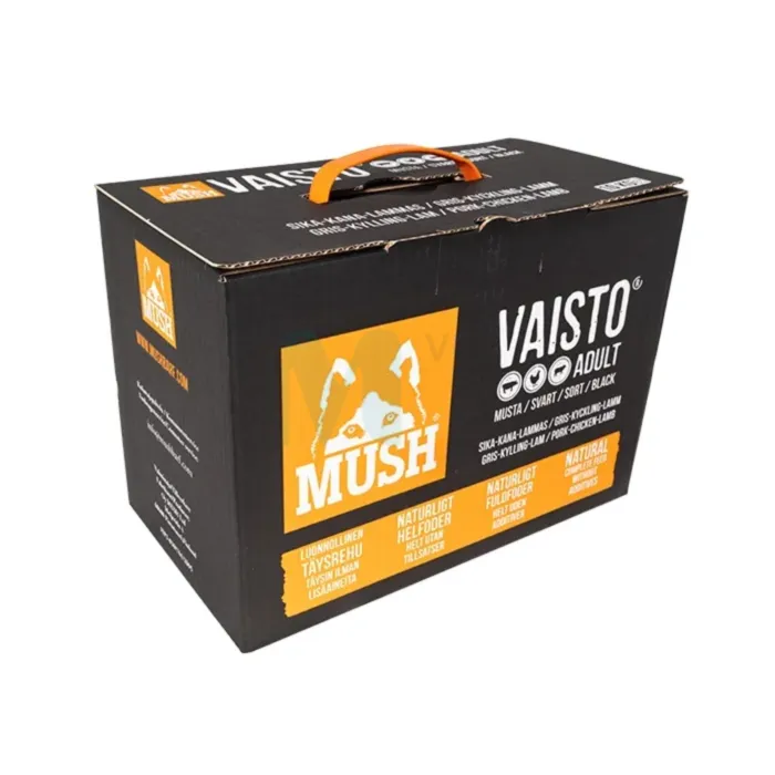 MUSH VAISTO KOERA TÄISSÖÖT TOORTOIT SIGA/KANA/LAMMAS 10KG - Tootepilt 1