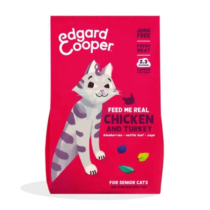 EDGARD COOPER KASSI TÄISSÖÖT SEENIOR KANA/KALKUN 2KG - Tootepilt 1