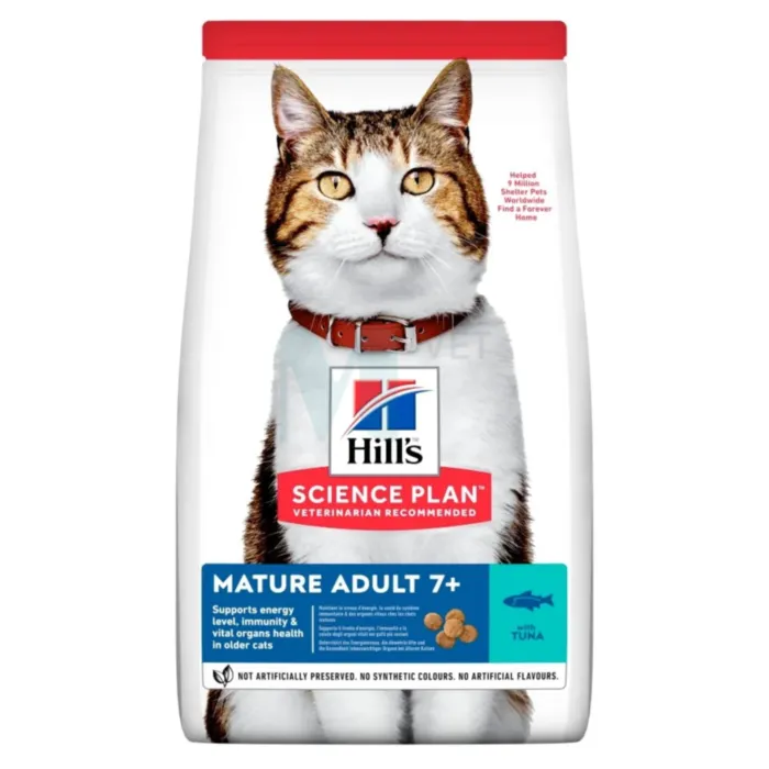 HILLS KASSI TÄISSÖÖT MATURE 7+ TUUNIKALA 1,5KG # - Tootepilt 1
