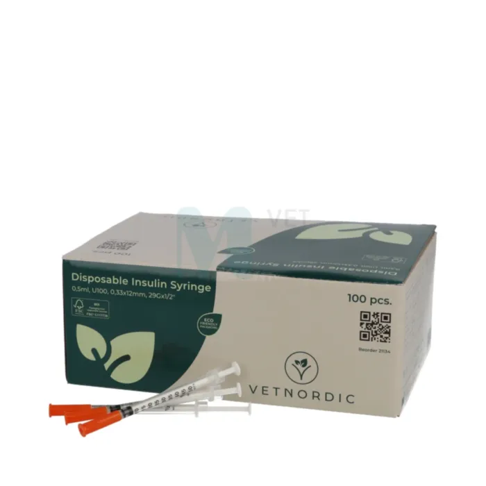 SÜSTAL INSULIIN 0,5ML U100 0,33X12MM 29G N100 - Tootepilt 1