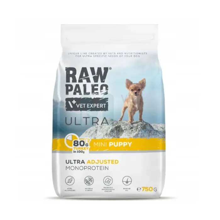RAW PALEO KUTSIKA TÄISSÖÖT ULTRA MINI KALKUN 750G - Tootepilt 1
