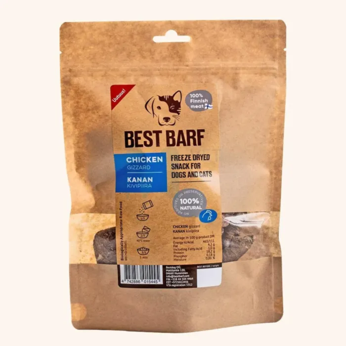 BEST BARF KÜLMKUIVATATUD MAIUS KANA PUGU 100G - Tootepilt 1
