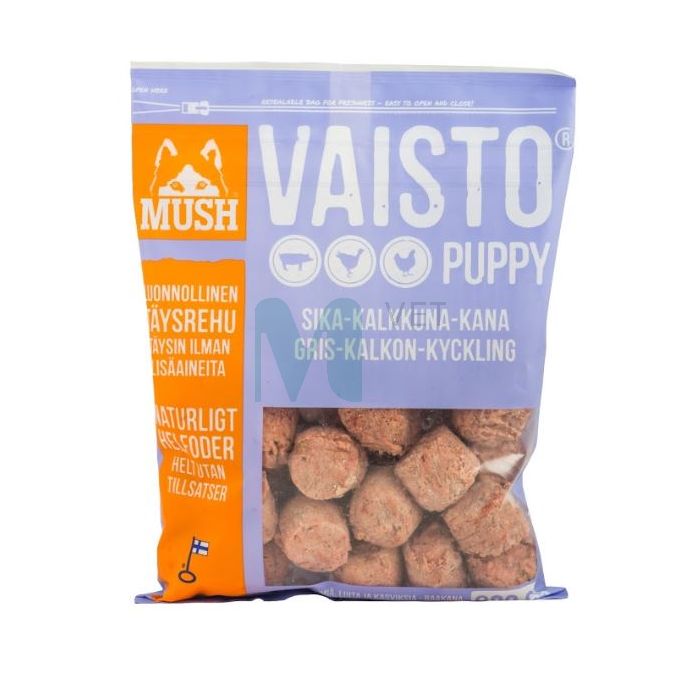 MUSH VAISTO KUTSIKA TÄISSÖÖT TOORTOIT SIGA/KALKUN/KANA 800G