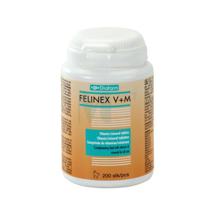 DIAFARM VIT/MIN FELINEX KASSIDELE TBL N200 - Tootepilt 1