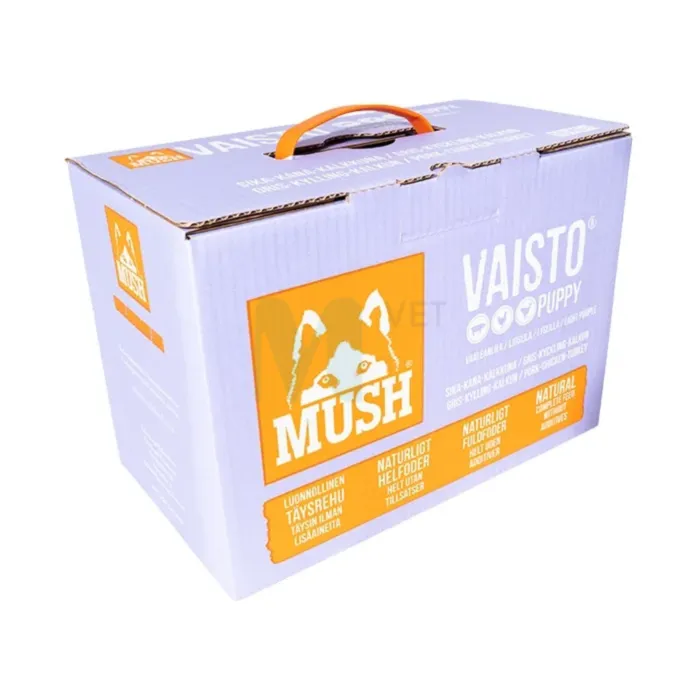 MUSH VAISTO KUTSIKA TÄISSÖÖT TOORTOIT SIGA/KALKUN/KANA 10KG - Tootepilt 1
