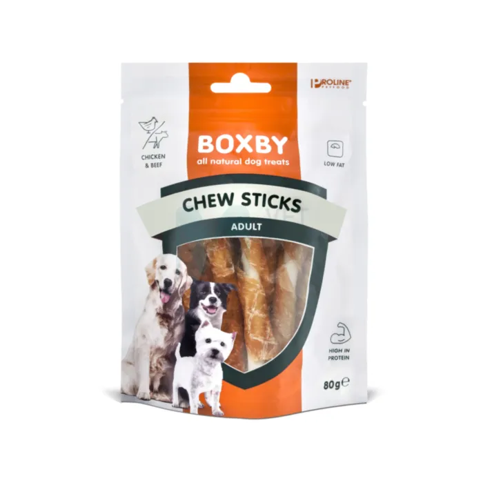 BOXBY KOERA MAIUS CHEW STICKS KANA/VEIS 80G - Tootepilt 1