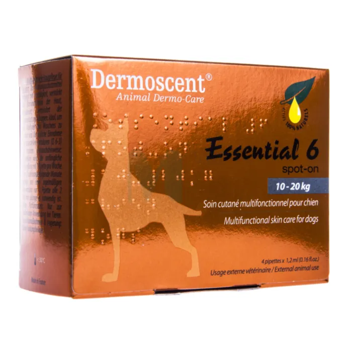DERMOSCENT ESSENTIAL6 SPOT-ON DOG 10-20KG 1,2ML N4 - Tootepilt 1