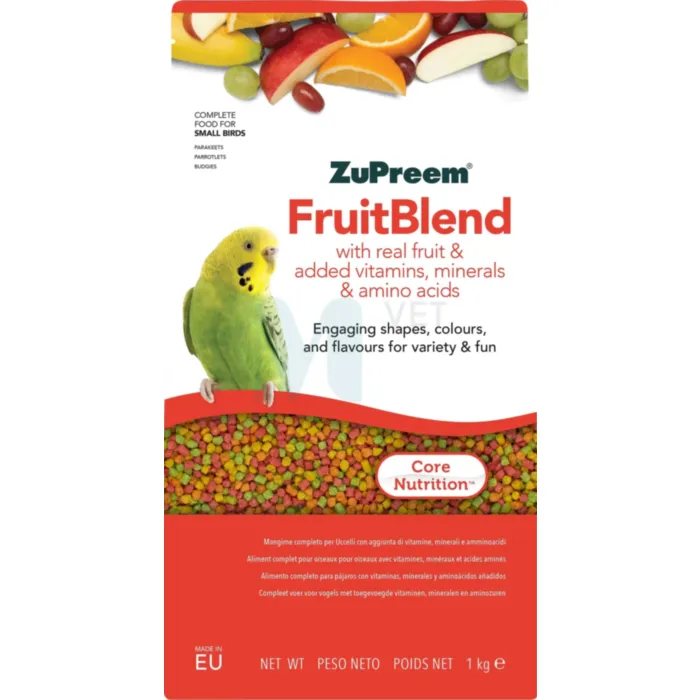 ZUPREEM LINDUDE TÄISSÖÖT FRUITBLEND SMALL BIRDS 1KG - Tootepilt 1