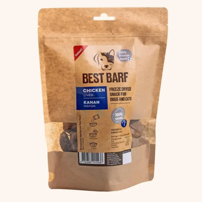 BEST BARF KÜLMKUIVATATUD MAIUS KANA MAKS 100G - Tootepilt 1