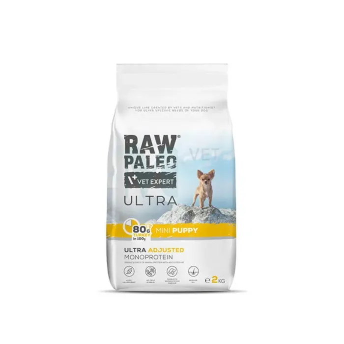 RAW PALEO KUTSIKA TÄISSÖÖT ULTRA MINI KALKUN 2KG - Tootepilt 1