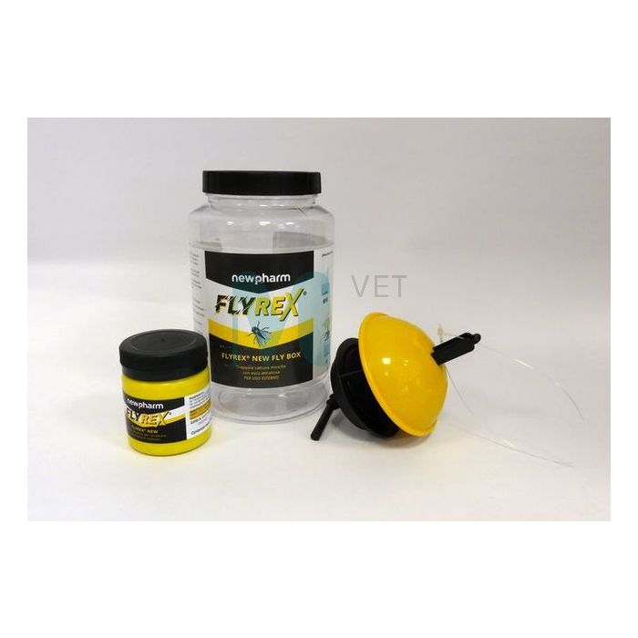 NEWPHARM KÄRBSEPÜÜNIS FLYREX® FLY BOX+50G PEIBUTUSSÖÖT N1