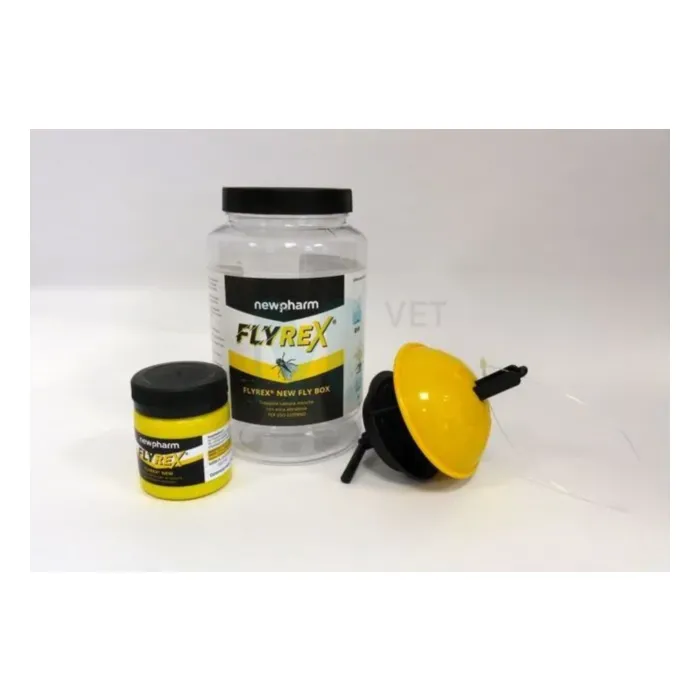 NEWPHARM KÄRBSEPÜÜNIS FLYREX® FLY BOX+50G PEIBUTUSSÖÖT N1 - Tootepilt 1