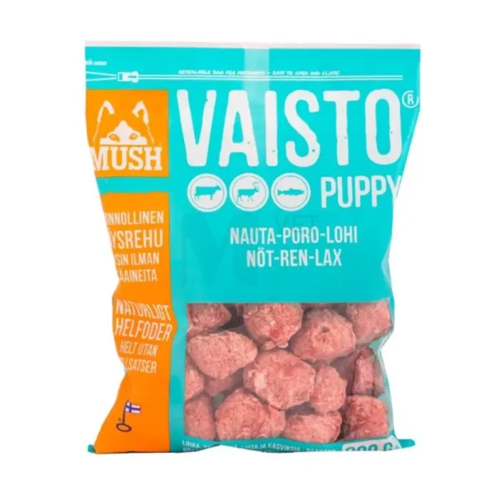 MUSH VAISTO KUTSIKA TÄISSÖÖT TOORTOIT VEIS/PÕDER/LÕHE 800G - Tootepilt 1