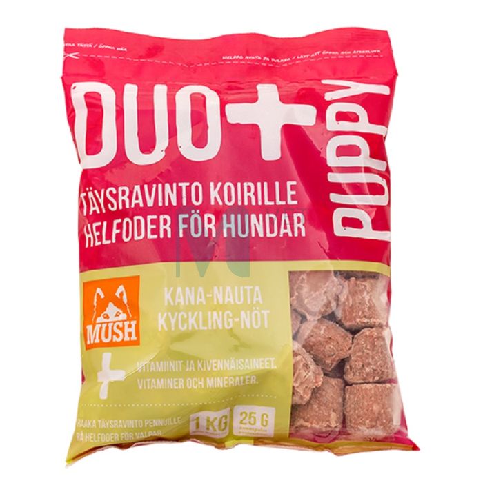 MUSH DUO+ KUTSIKA TÄISSÖÖT KANA/VEIS 1KG