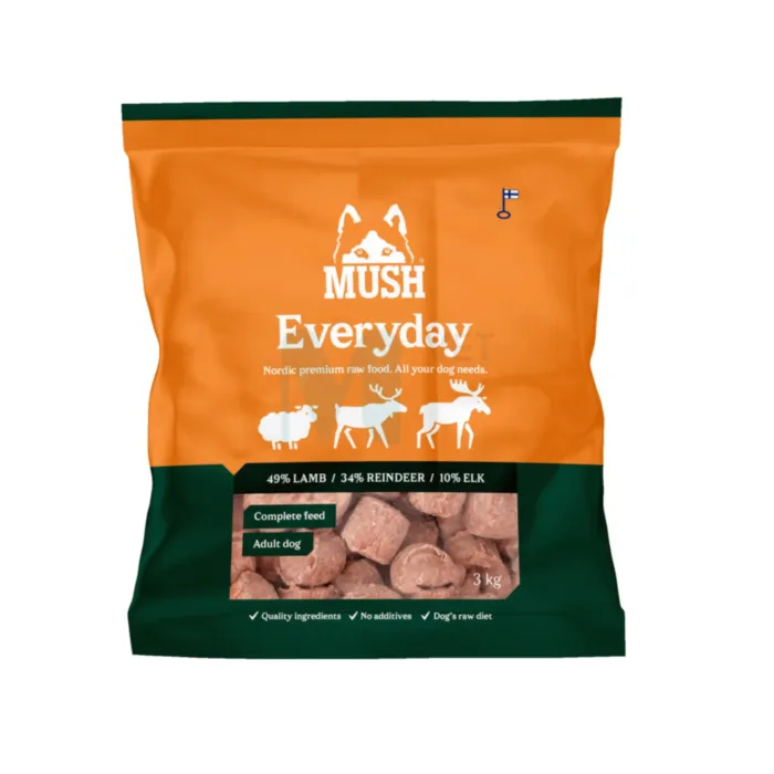 MUSH KOERA TOORTOIT EVERYDAY WILD HIRVLAMMAS/PÕDER 3KG - Tootepilt 1