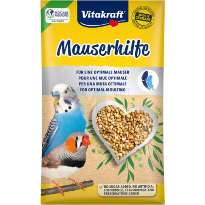VITAKRAFT VIIRPAPAGOIDE TÄIENDSÖÖT MOULTING AID 20G - Tootepilt 1