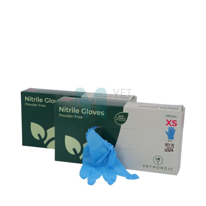 KINDAD NITRIIL PUUDRIVABAD XS N100 SINISED