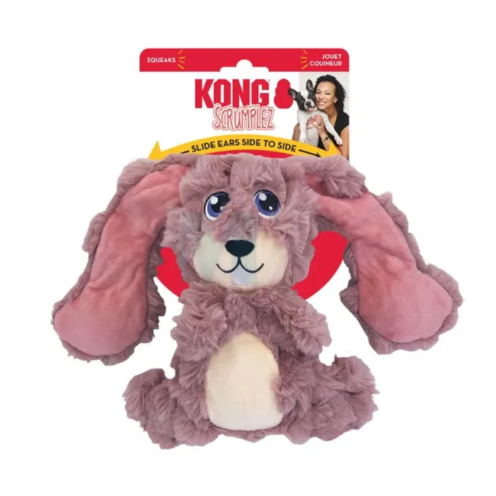 KONG SCRUMPLEZ BUNNY KOERA MÄNGUASI M - Tootepilt 1