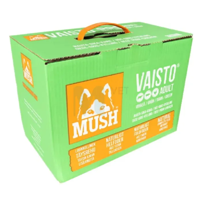 MUSH VAISTO KOERA TÄISSÖÖT TOORTOIT VEIS/SIGA/KANA 10KG - Tootepilt 1