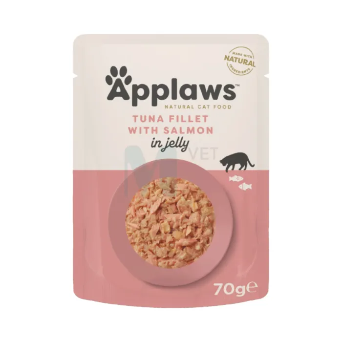 APPLAWS KASSI EINEKOTIKE TUUNIKALAFILEE/LÕHE ŽELEES 70G - Tootepilt 1