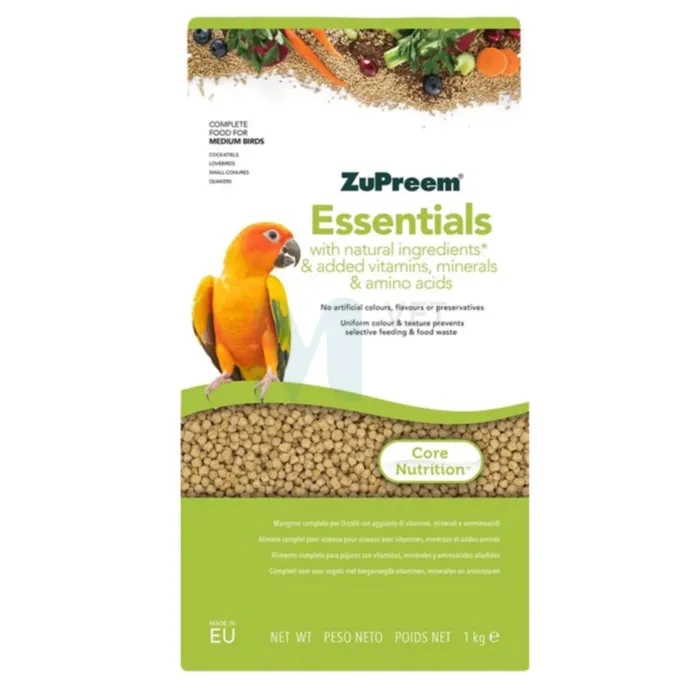 ZUPREEM LINDUDE TÄISSÖÖT ESSENTIALS MEDIUM BIRDS 1KG - Tootepilt 1