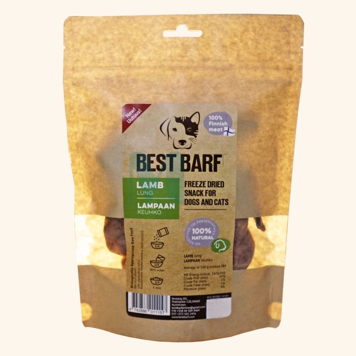 BEST BARF KÜLMKUIVATATUD MAIUS LAMBA KOPS 100G