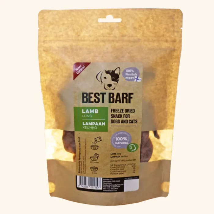 BEST BARF KÜLMKUIVATATUD MAIUS LAMBA KOPS 100G - Tootepilt 1