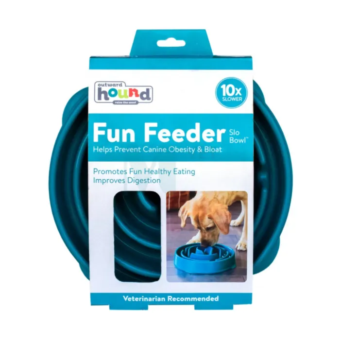 OUTWARD HOUND FUN FEEDER KAUSS AEGLASEKS SÖÖTMISEKS M TÜRKIIS - Tootepilt 1