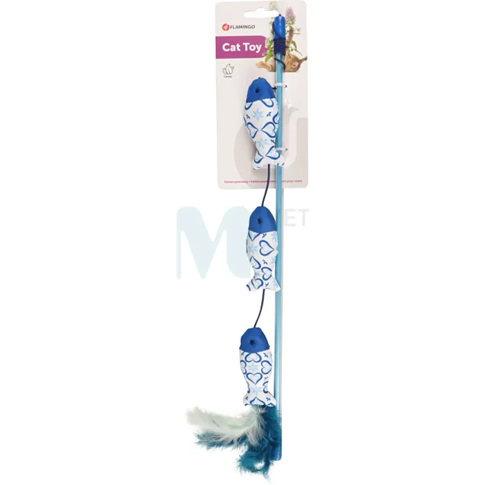 FLAMINGO KASSI MÄNGUASI RIPPUVAD KALAD SULGEDEGA ICE 45CM - Tootepilt 1