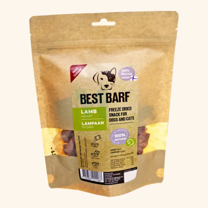 BEST BARF KÜLMKUIVATATUD MAIUS LAMBA SÜDA 100G - Tootepilt 1