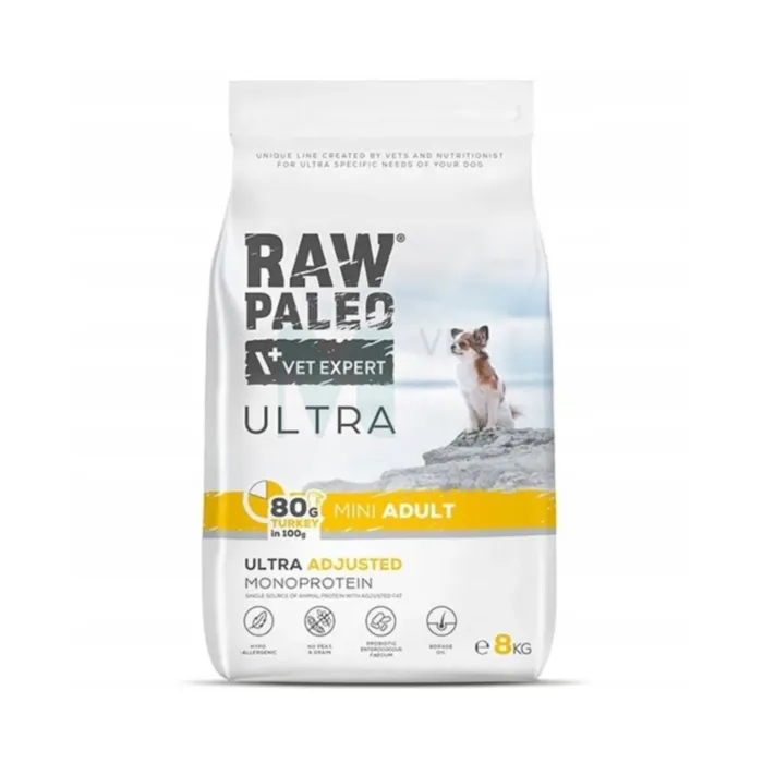 RAW PALEO KOERA TÄISSÖÖT ULTRA MINI KALKUN 8KG - Tootepilt 1