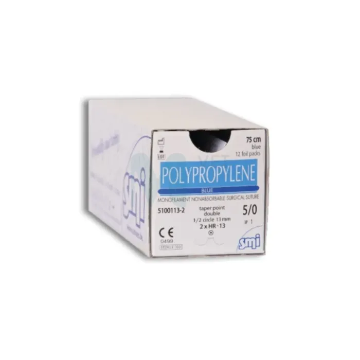 SMI ÕMBLUSMATERJAL POLYPROPYLENE 4/0 LÕIKAV NÕEL 3/8 19MM/75CM N12 - Tootepilt 1