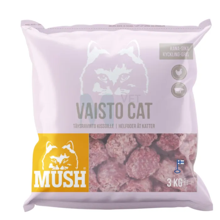 MUSH VAISTO KASSI TÄISSÖÖT TOORTOIT KANA/SIGA 3KG - Tootepilt 1